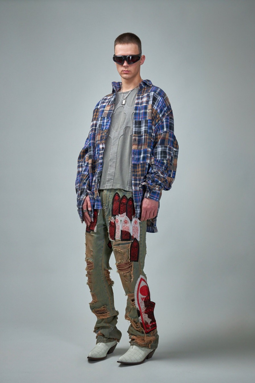 Overhemden | Who Decides War Multi-Plaid Pocket Flannel