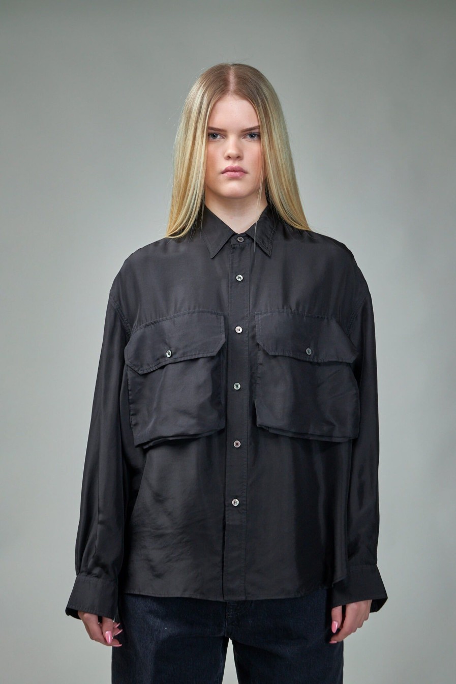 Overhemden | R13 Oversized Pocket Shirt Overdyed