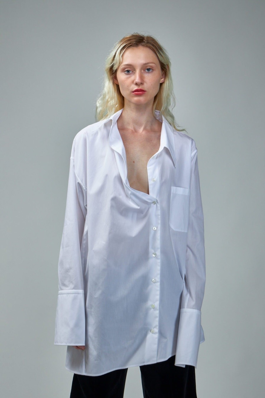 Bloesjes & Overhemden | Ann Demeulemeester Jotie Dropped Shoulder Shirt Popeline