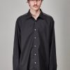 Overhemden | Raf Simons Classic Shirt With Net Insert, Black Dark Grey