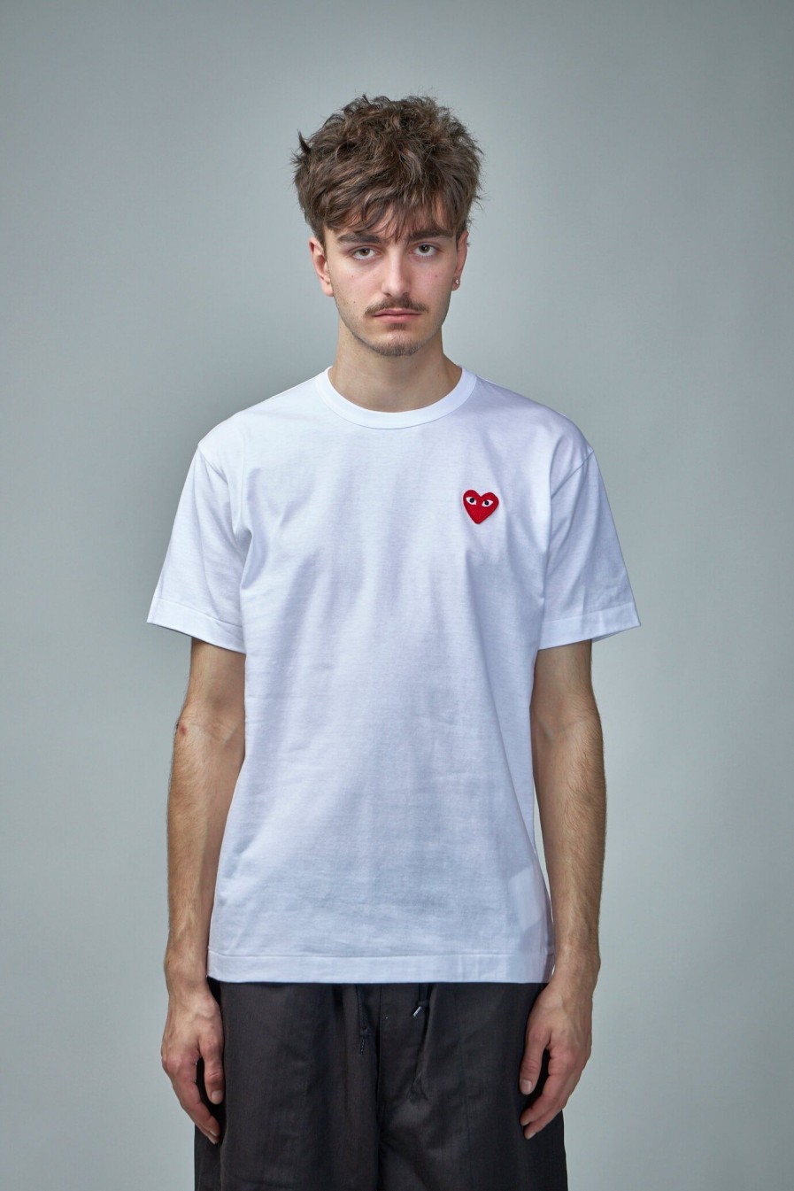 T-Shirts | PLAY Comme des Garçons T-Shirt Short Sleeve Knit White