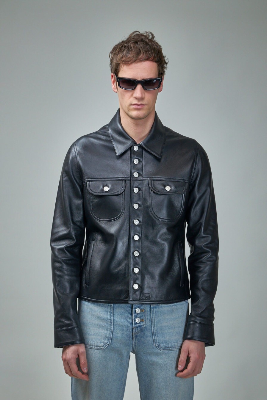 Bont & Lerenjassen | Courrèges Multiflex Leather Trucker Jacket