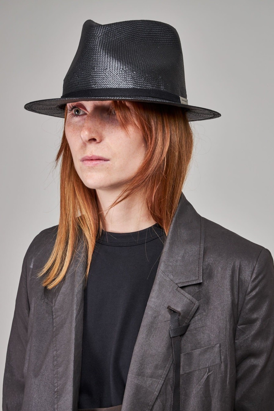 Hoeden | Ann Demeulemeester Suze Hat Papyrus, Black